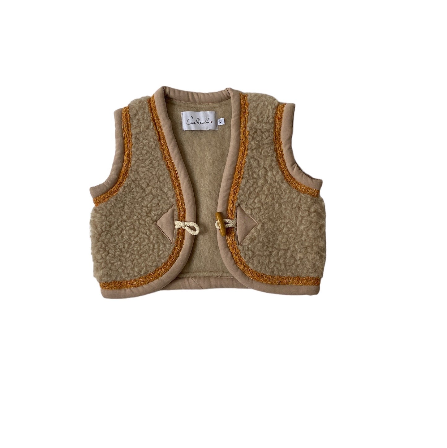 Almas Kids beige/orange knit