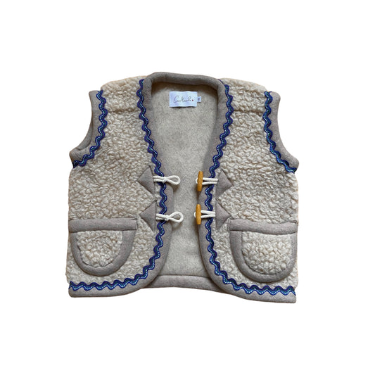 Almas Kids beige/blue multi zikzak