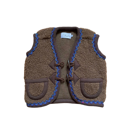 Almas Kids brown/blue multi zikzak