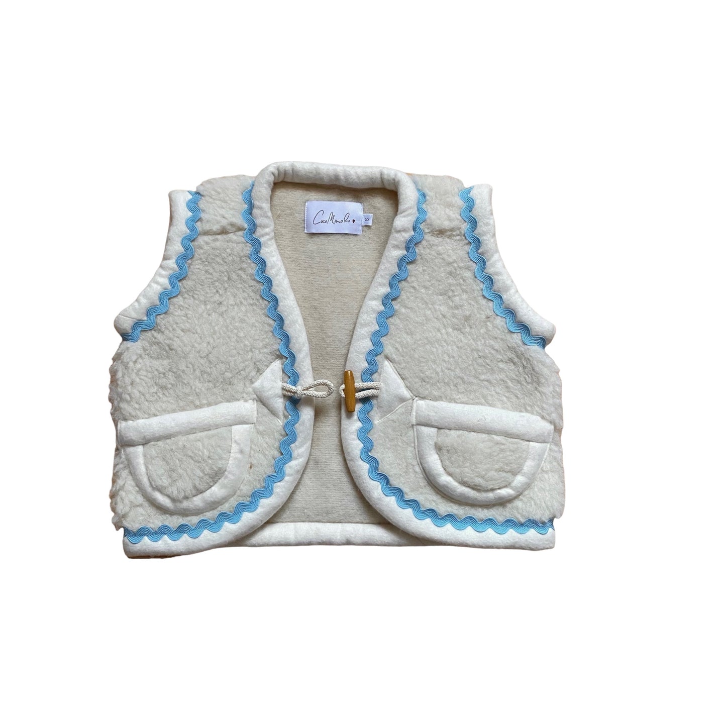 Almas Kids nature/light blue zikzak