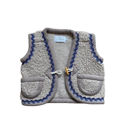 Almas Kids beige/blue multi zikzak