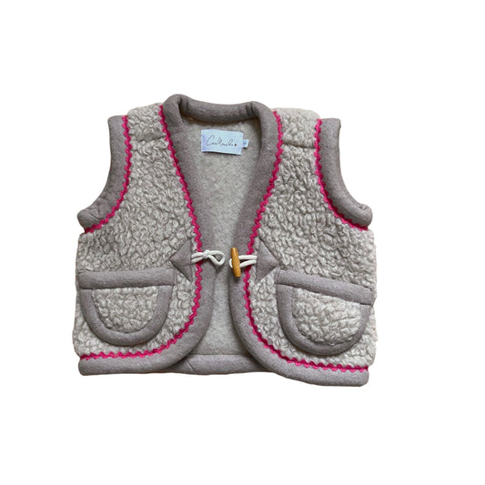 Almas Kids beige/magenta zikzak