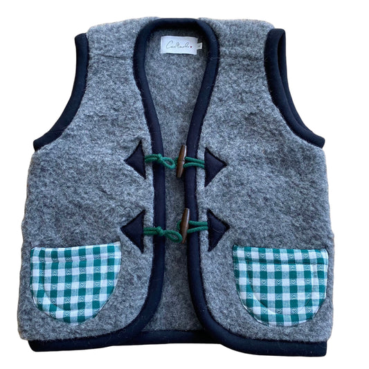 Spring Almas Kids blue-anthracite/green check