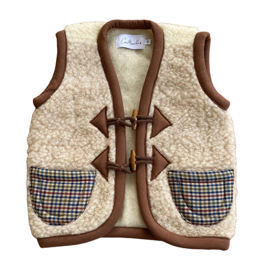 Spring Almas Kids beige-nature/earthy check