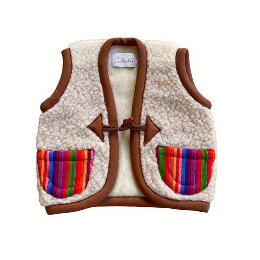 Spring Almas Kids beige-nature/rainbow stripes